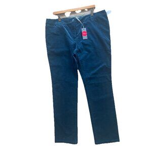 Laura Ashley Bootcut Jeans Women’s 18 Teal Blue Dark Wash Denim Mid Rise Zip